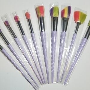 10 Piece Unicorn Makeup Brush Set